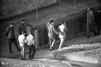 Prisoners at the prison in Lugano, 1968.