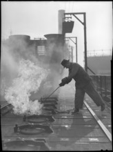 Workers at Gasworks Schlieren 1957.