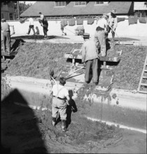 River bed is cleaned, Aarau 1944.