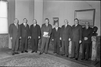 All Members of Federal Council and federal chancellor Charles Oser; 1966.
