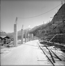 Building site: road to Grand-Saint-Bernard 1963.