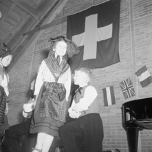 Folkloric dance at Children's village Pestalozzi, Trogen 1953.
