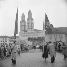 May Day demonstration in Zurich 1956.
