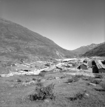 Building site, tunnel portal at Grand-Saint-Bernard 1962.