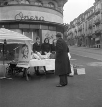 Street trade in Basel; relief programme for children; 1941.