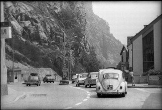 Simplon pass road at Gondo 1971.