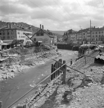 Couvet, Bridge under construction; 1952.