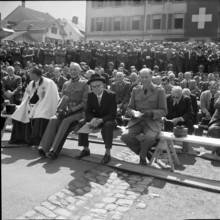Rodolphe Rubattel guest at Glarus voter's meeting 1954.