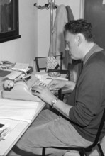 Olympic Games in Grenoble 1968: Blick reporter Serge Lang.