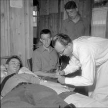 Recruits during Blood Donation, 1955.