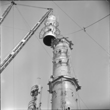 Refinery Collombey, assembly, tower; 1962.