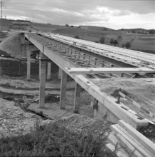 N12, bridge near Dudingen under construction; 1968.