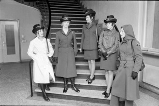 Uniform presentation of the new traffic policewoman, 1971.