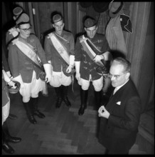 Federal councillor Giuseppe Lepori in Ticino, one day after his election; 1954.