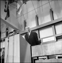 Professor CJ. Bakker at the official opening of CERN 1960.