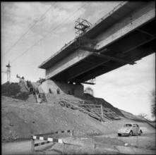 Weinland bridge under construction; 1957.