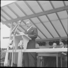 Federal Council von Moos at Obwalden voter's meeting 1959.