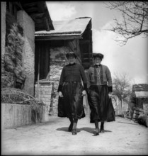 Women in Valais village, 1942.