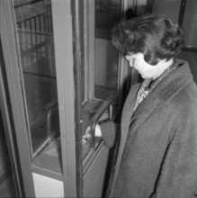 Passenger of the first automatic cableway Brusino- Serpiano 1958.