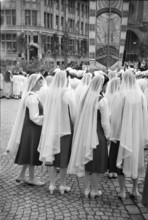Young women at Corpus Christi-Procession in Fribourg 1941.