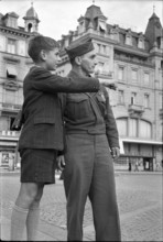 After WW 2: american soldier in Zurich, 1945.