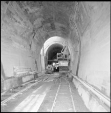 Railway Tunnel Construction near La Praille/Genf, 1957.