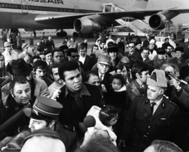 Muhammad Ali's arrival in Zurich 1971.