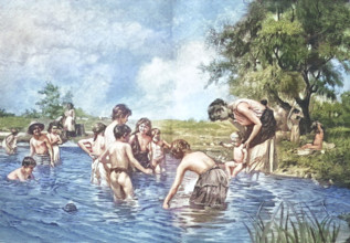 Swimming in the river