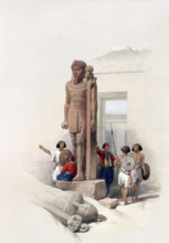 Colossus in front of the Temple of Wady Saboua