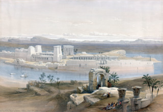 General view of the sunken island of Philae