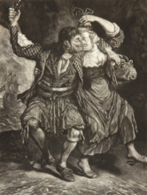 A dancing couple. A sailor being robbed of his dance partner