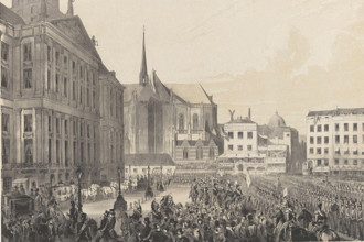 Arrival of His Majesty King William III on Dam Square