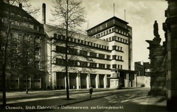 Municipal power station and transformer station at the Getreidemarkt