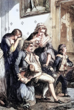 The French royal family in Paris after their return from Varennes in northeastern France on 3