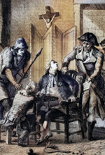 The forced separation of the Dauphin from his father Louis XVI in 1793 during the French Revolution