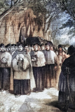 The funeral of Jean-Paul Marat on July 13. 1793. He was a physician. political theorist. and