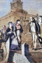 Princess Caroline of Brunswick lands in Greenwich. London. on Easter Sunday. 5 April 1795. before