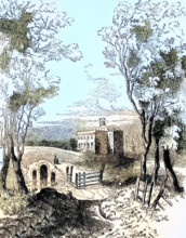 Dangan Castle in 1820. near Trim in County Meath. Ireland. the birthplace of Field Marshal Arthur