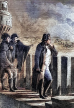 Napoleon I observes the fire of Moscow. which broke out on 14 September 1812. the day when Russian