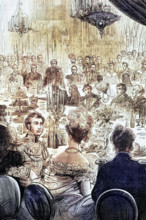 A banquet for the Emperor of Russia. the King of Prussia. etc. in the Guildhall. London. England.