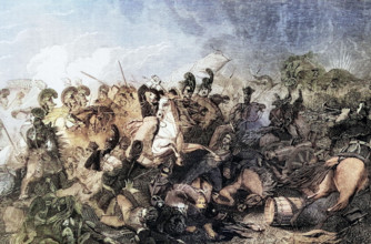 The charge of Lord Somerset's Heavy Brigade during the Battle of Waterloo. which led to the defeat