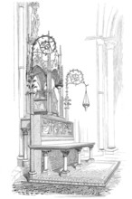 Altar of the Lady Chapel in the Church of Saint-Denis.