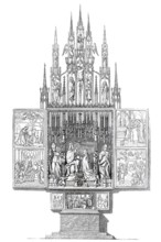 Altar from the Catholic parish and pilgrimage church of St. Wolfgang in St. Wolfgang am Wolfgangsee in Upper Austria.