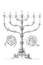 Chandelier in the transition between the crossing and the transept in the Cathedral of St. Blasii in Braunschweig.