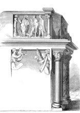 Romanesque church pulpit from Wechselburg Monastery.