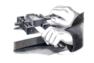 Apparatus for cleaning knives.