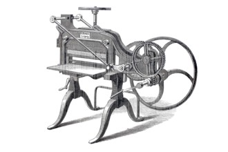 Improved paper cutting machine by K. Krause.