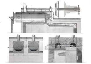 Apparatus for producing whole cloth from straw.