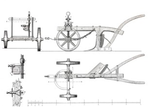 Cart plough without guide.