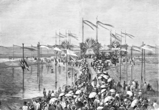 Thanksgiving prayer of all denominations on the shores of Lake Menzaleh.